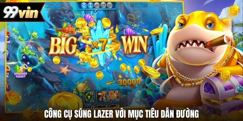Công cụ súng lazer với mục tiêu dẫn đường