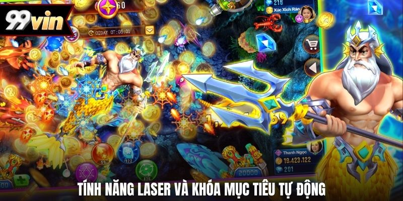 Tính năng laser và khóa mục tiêu tự động